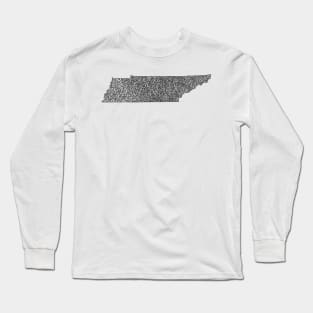 Tennessee Map Long Sleeve T-Shirt